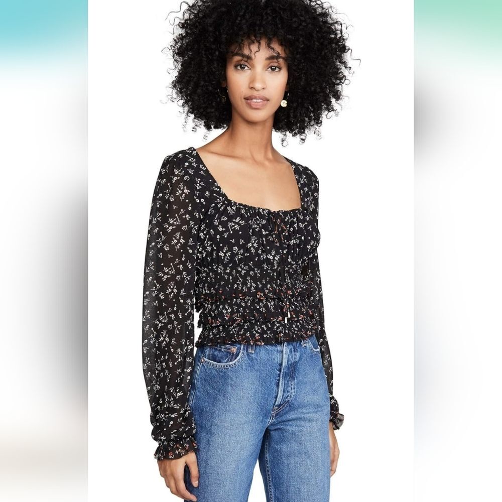Free People Lolita Floral Print Top Size XS